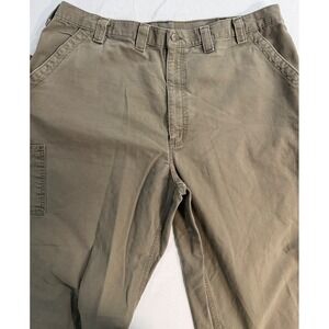 Carhartt B151-LBR Mens Canvas Dungaree Fit Work Pants Brown 44x34 Loose Fit